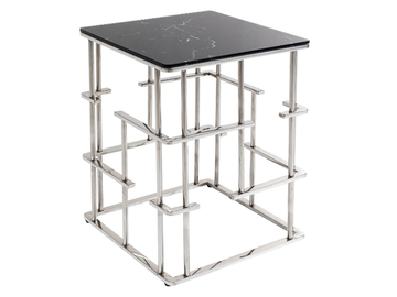 ROME - Glass and Stainless Steel high side table by KARE Design - view 2
